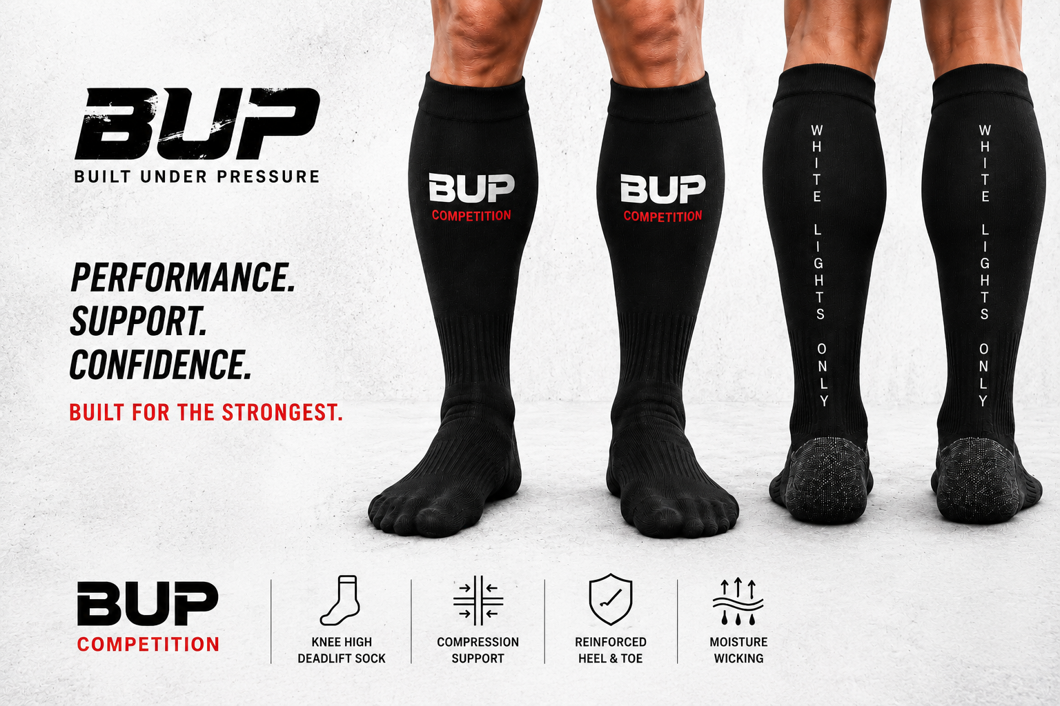 Deadlift Socks | Powerlifting Competition Socks | Built Under Pressure