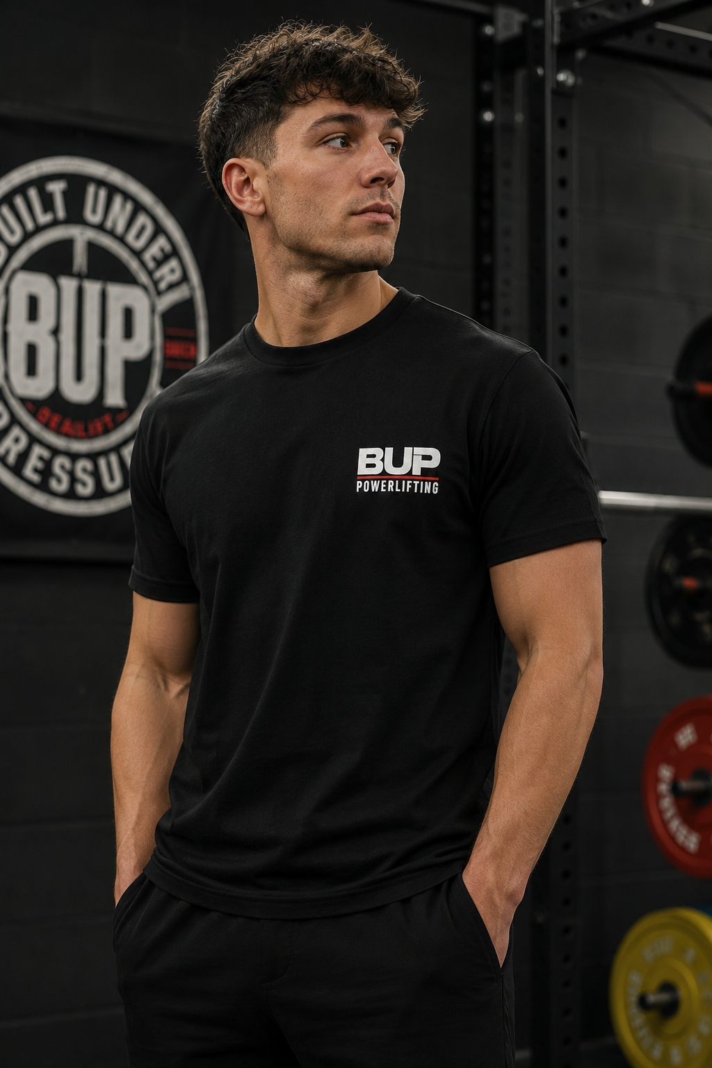 BUP Powerlifting Tee – Squat Bench Deadlift | Black