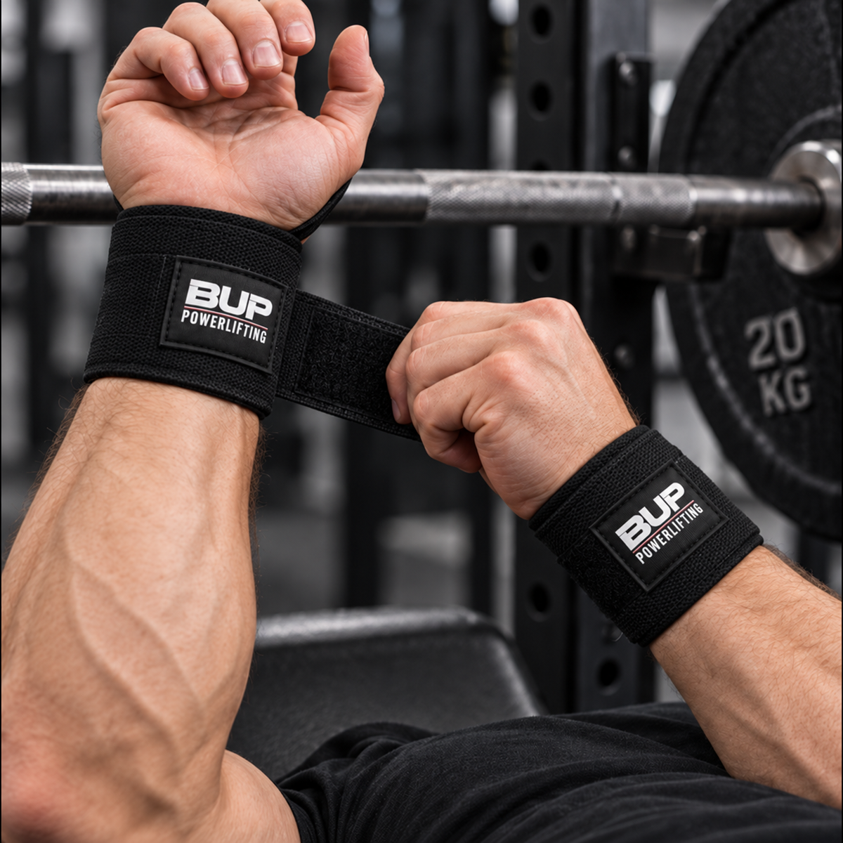 BUP Black Wrist Wraps - Super Heavy