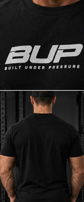 BUP Core Logo Powerlifting T-Shirt – Black/Grey