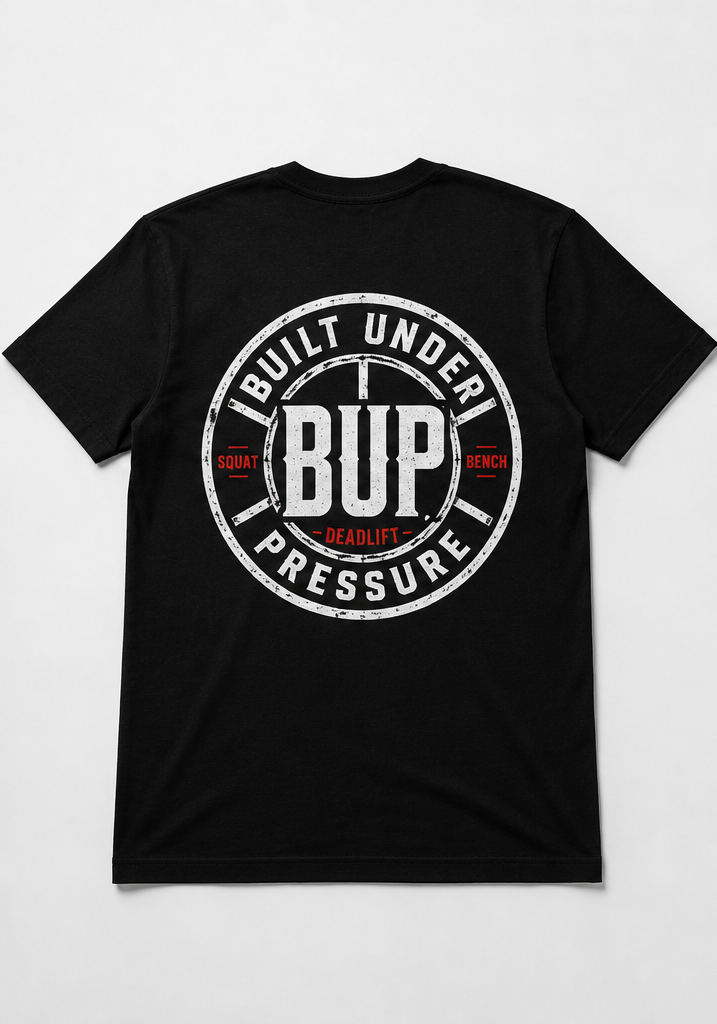 Built Under Pressure™ Powerlifting T-Shirt – Black