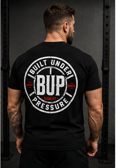 Built Under Pressure™ Powerlifting T-Shirt – Black