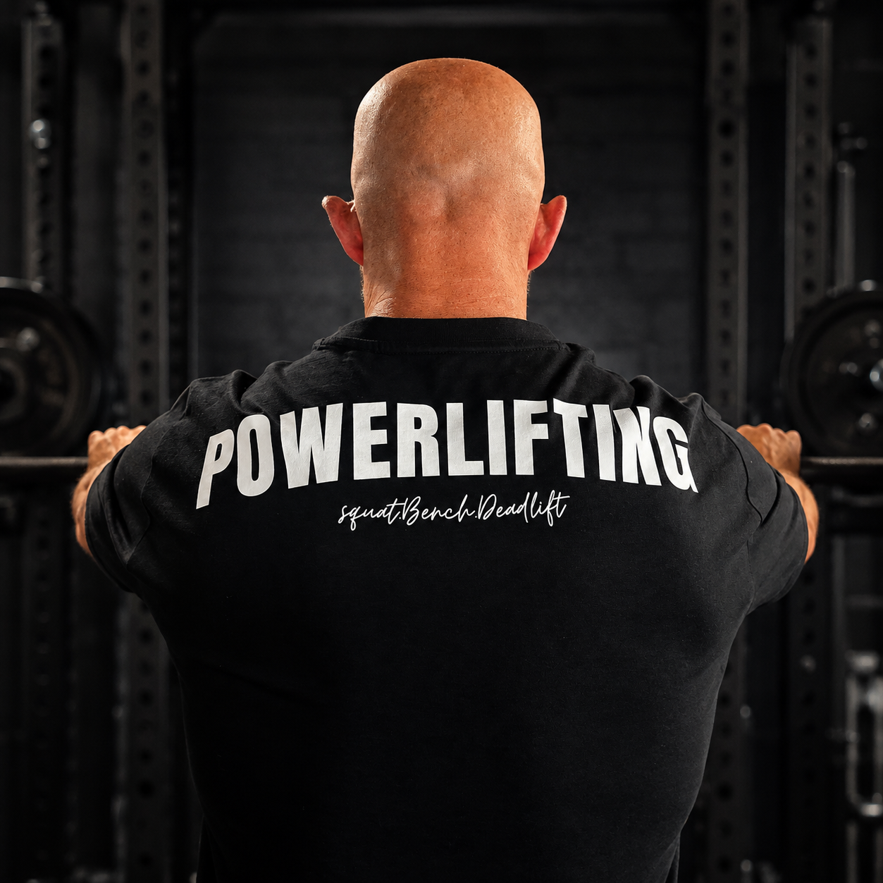 BUP Powerlifting Tee – Black & Grey