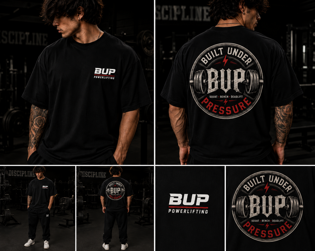 Built Under Pressure Oversized Gym Tee | Powerlifting Bodybuilding Fitness Graphic Shirt