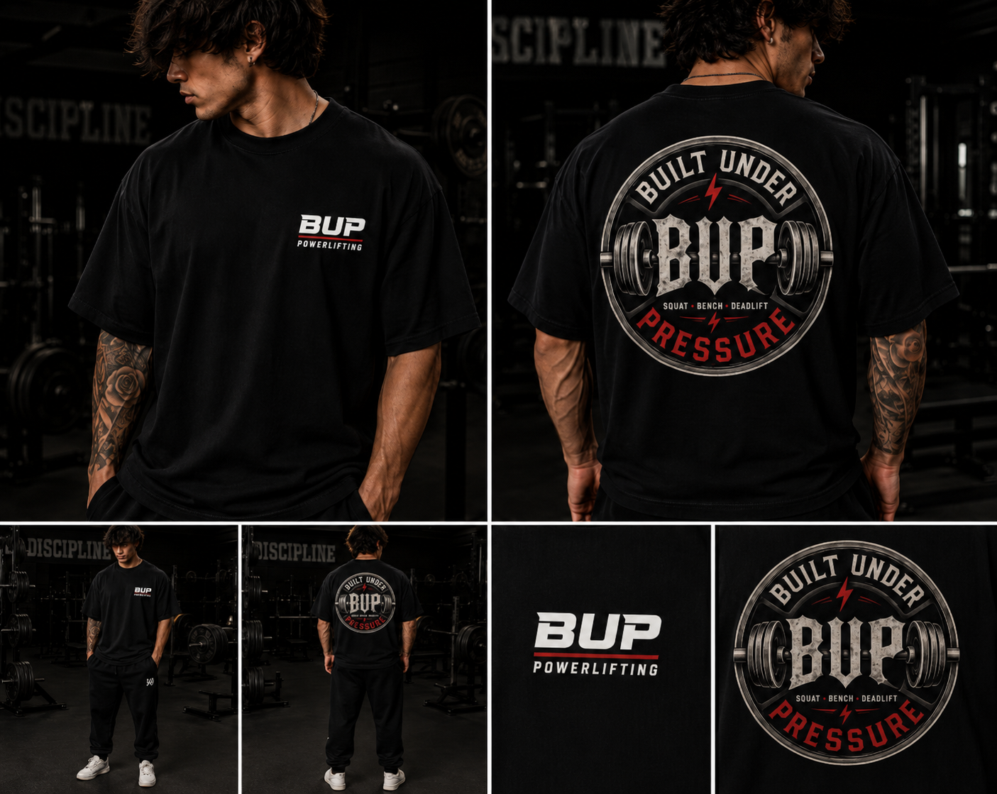 Built Under Pressure Oversized Gym Tee | Powerlifting Bodybuilding Fitness Graphic Shirt
