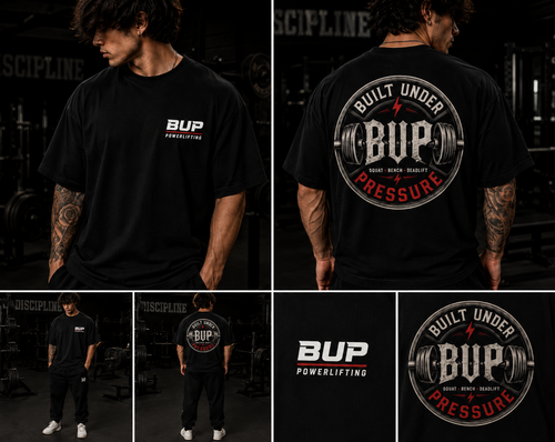 Built Under Pressure Oversized Gym Tee | Powerlifting Bodybuilding Fitness Graphic Shirt